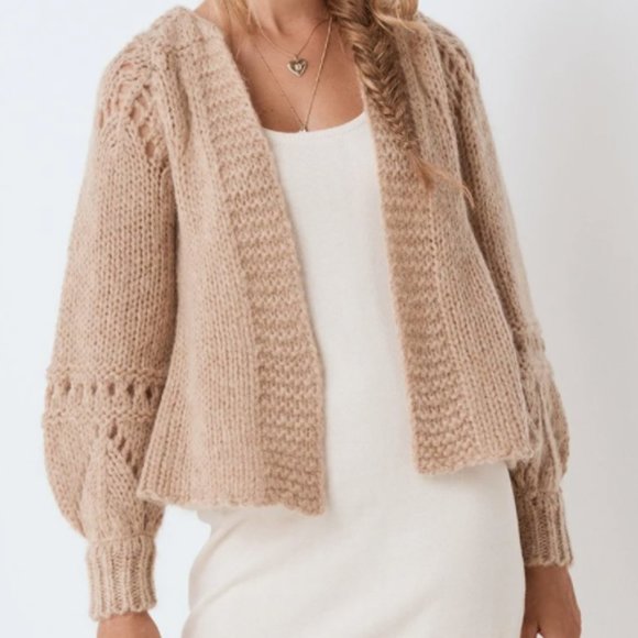 Spell Surf Shack Knit Cardigan- Taupe - Picture 1 of 4